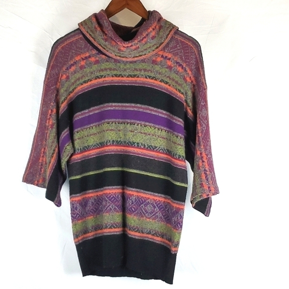 LRL‎ Striped Turtleneck Sweater - Picture 1 of 5